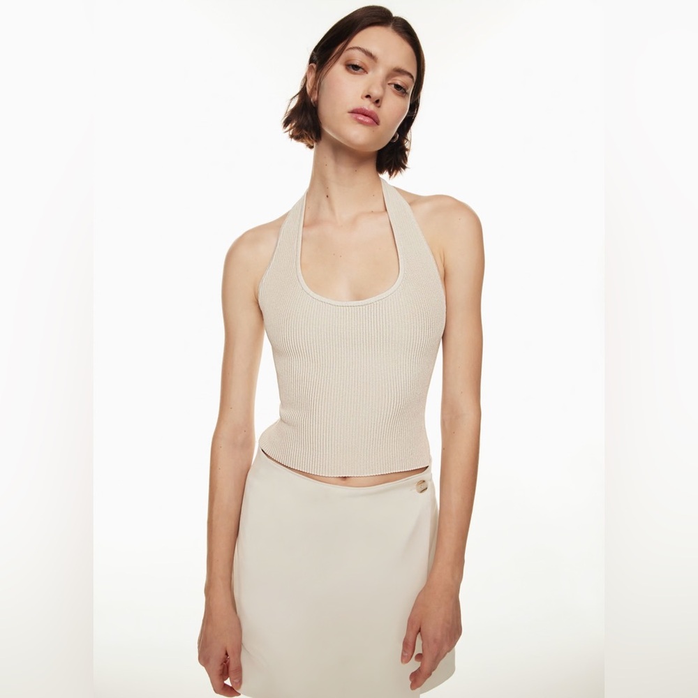 Aritzia Babaton Sculpt Knit Halter Top